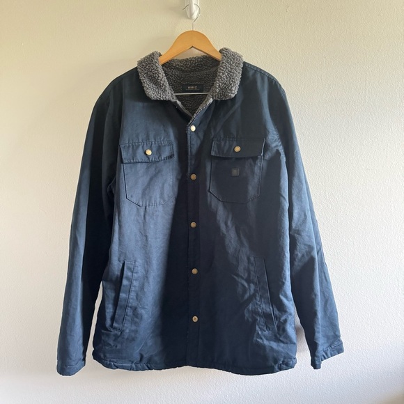 Roark Navy Blue Men's Sherpa Jacket size XL - Picture 1 of 11